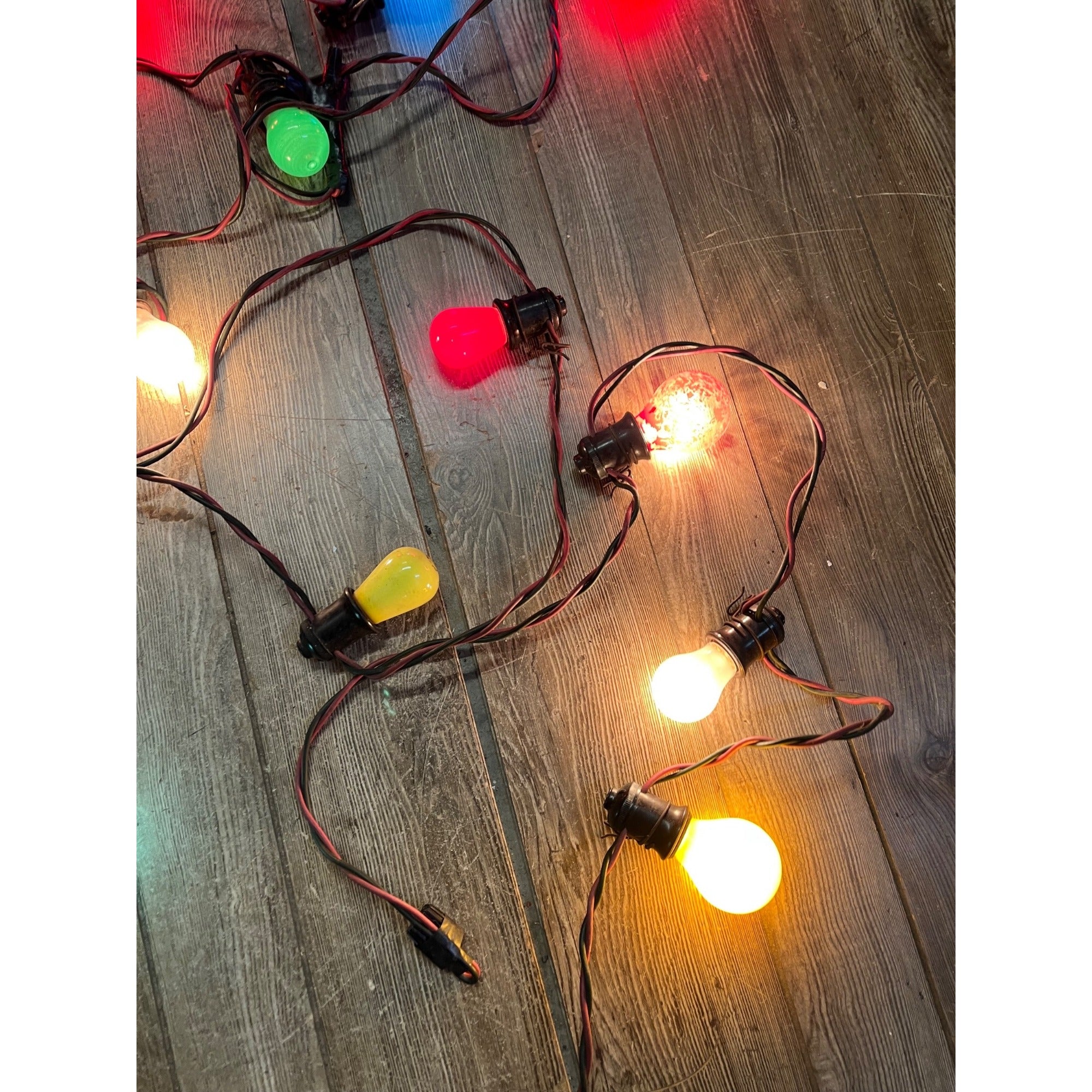 Vintage 1940s Amusement Carnival Marquee Lights Festoon 46ft Bakelite String