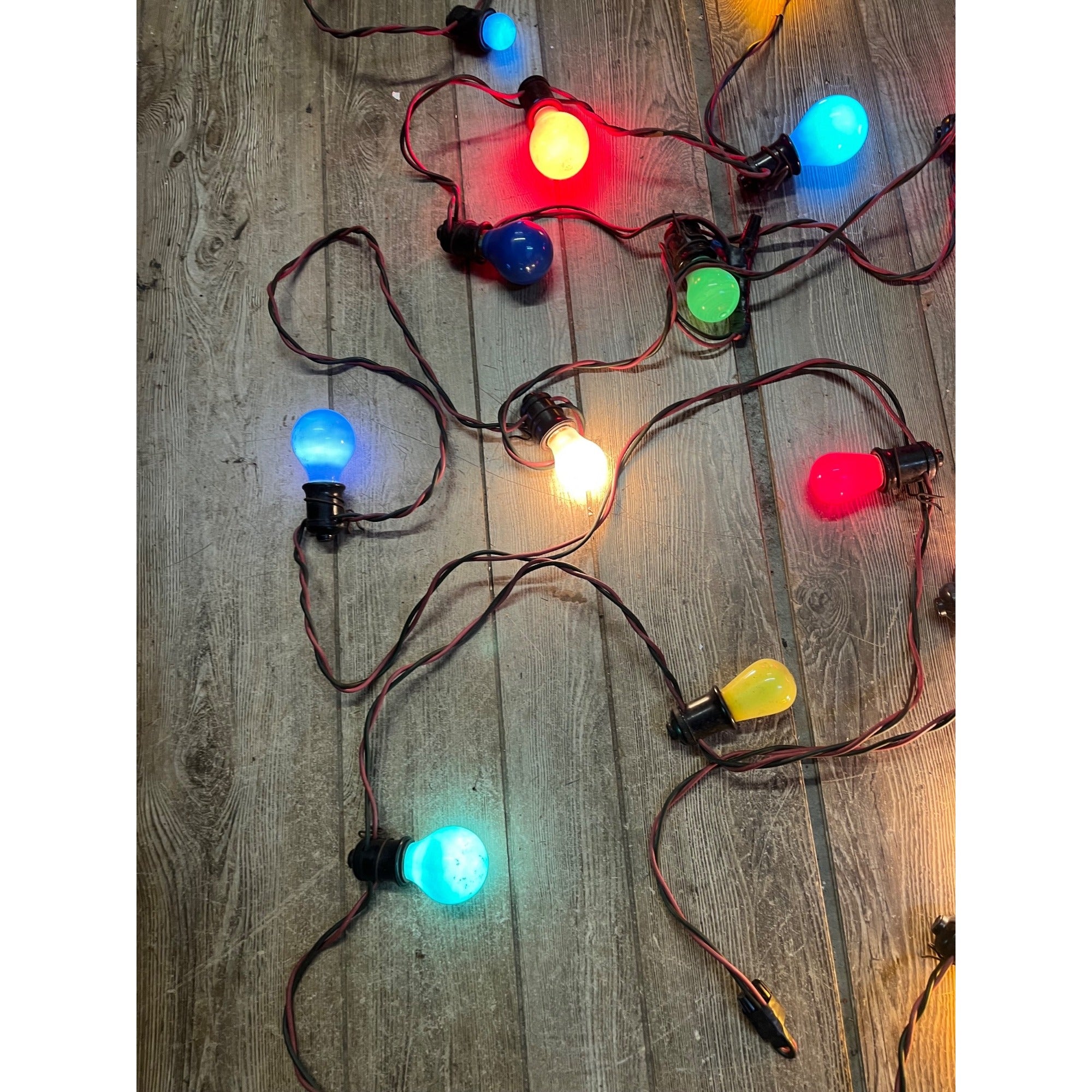 Vintage 1940s Amusement Carnival Marquee Lights Festoon 46ft Bakelite String