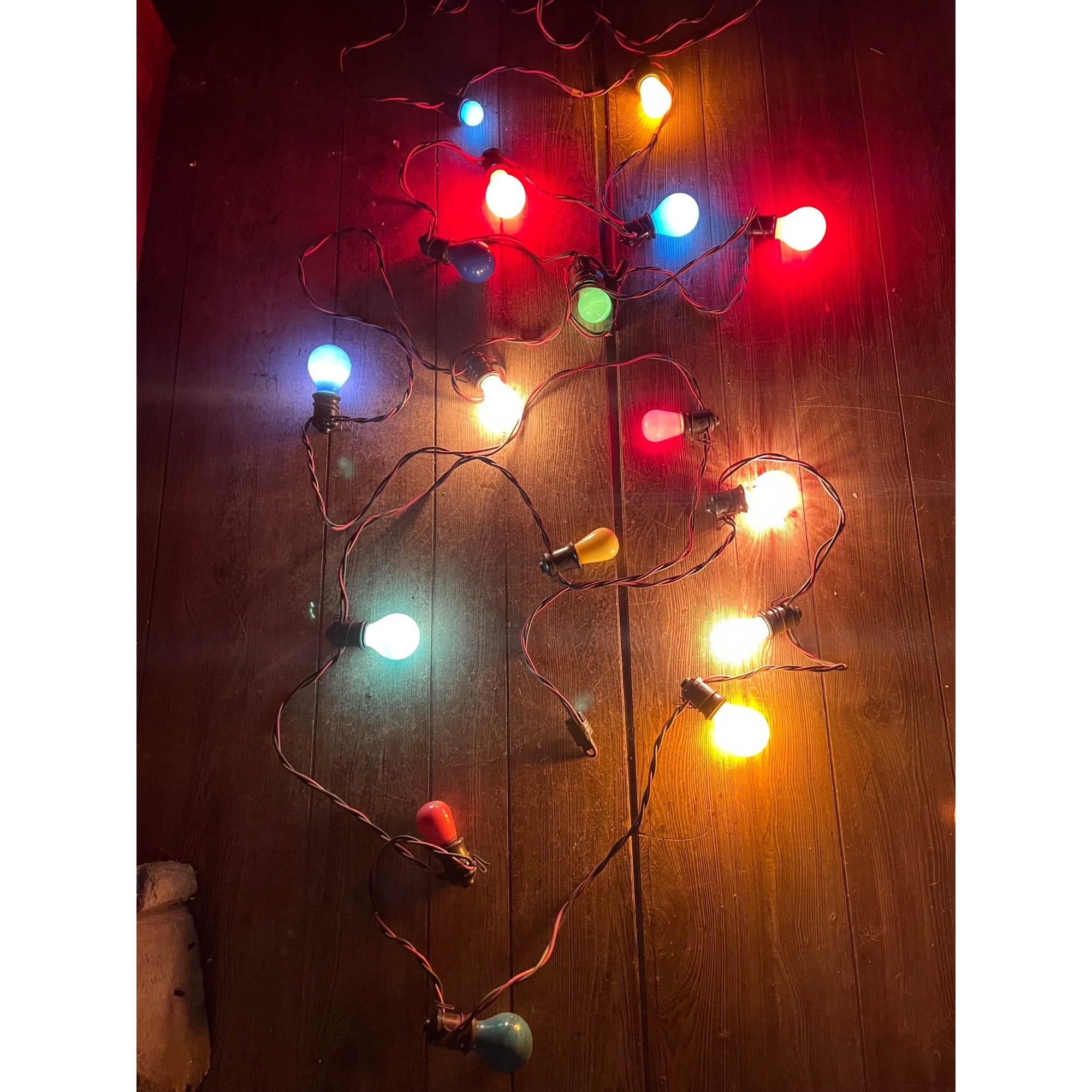 Vintage 1940s Amusement Carnival Marquee Lights Festoon 46ft Bakelite String