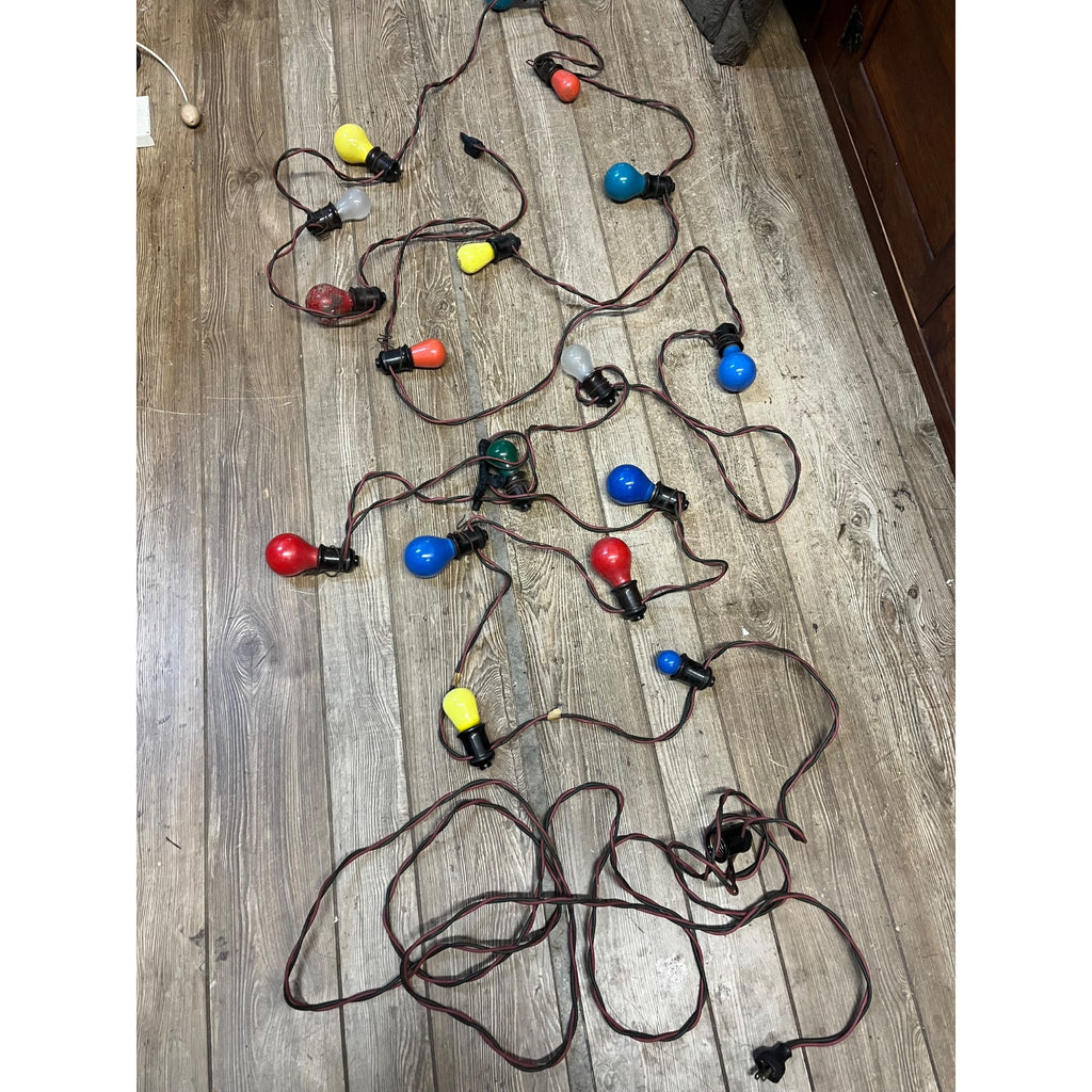 Vintage 1940s Amusement Carnival Marquee Lights Festoon 46ft Bakelite String