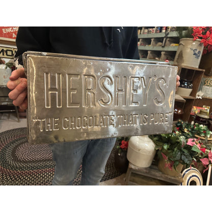 Antique Hershey's 5lb Chocolate Bar Factory Mold Pan Embossed Advertising