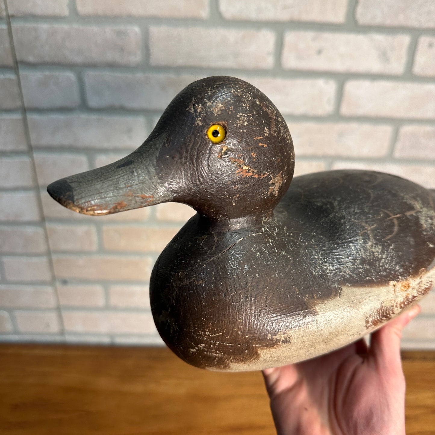 Mason Special Order Flat Bottomed Wooden Duck Decoy Original Paint