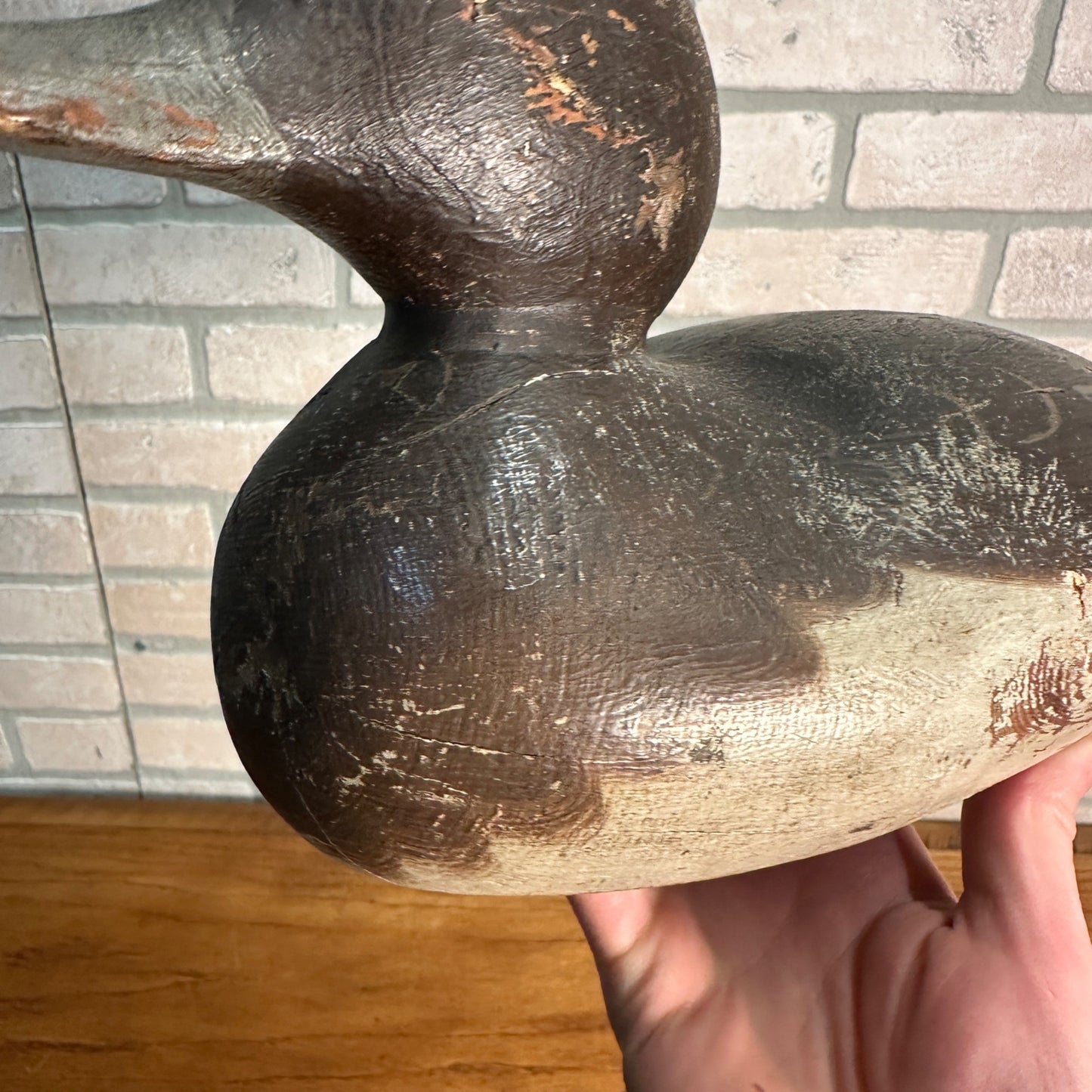 Mason Special Order Flat Bottomed Wooden Duck Decoy Original Paint