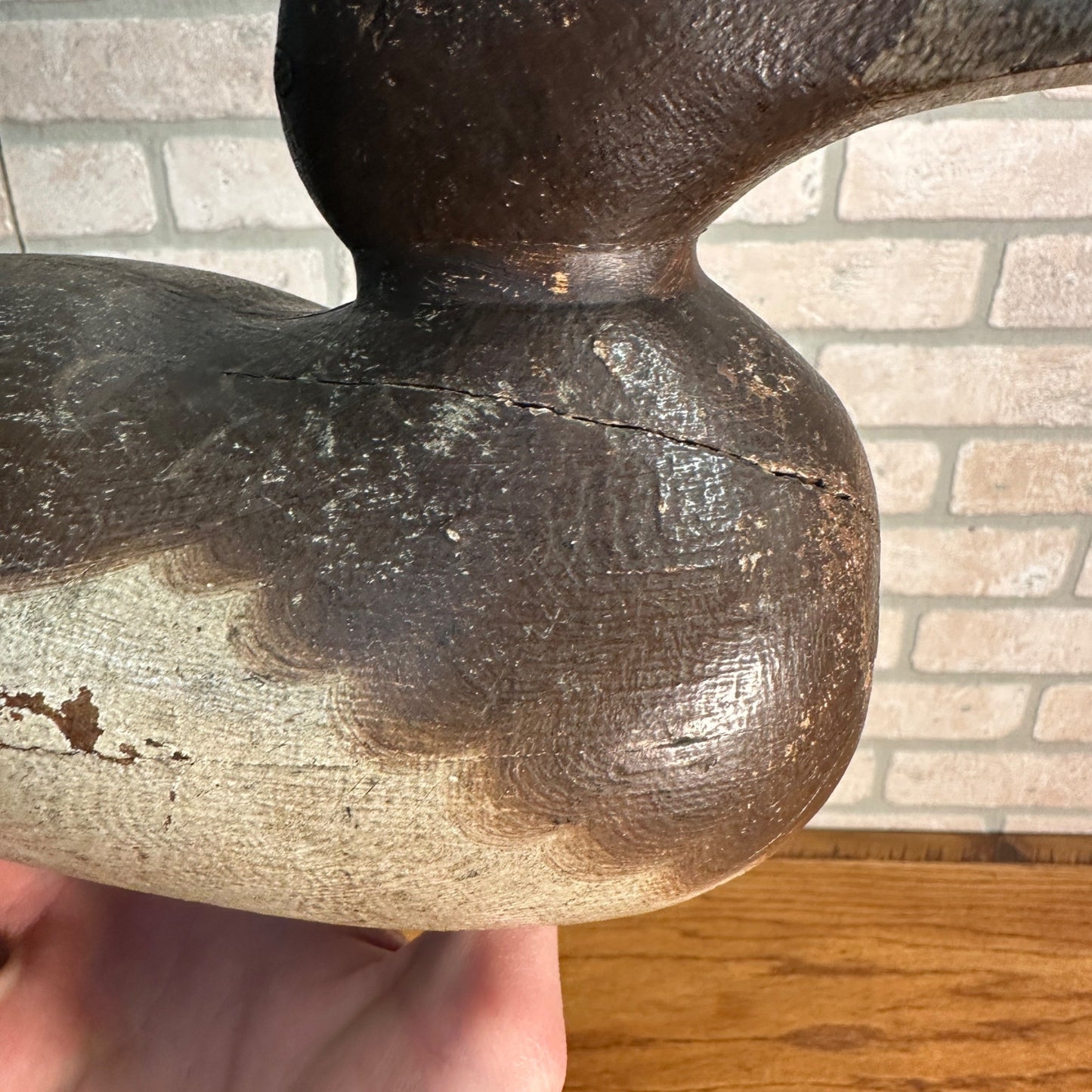 Mason Special Order Flat Bottomed Wooden Duck Decoy Original Paint