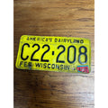 Original 1972 Wisconsin License Plate Embossed Metal Single America's Dairyland