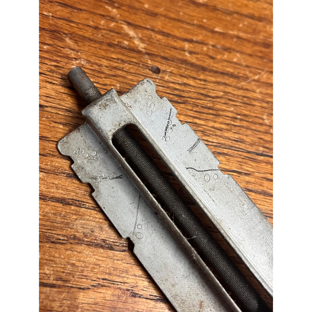 Vintage 1950s Mall Tool Co Chainsaw Chain File Sharpening Guide No. 43340 Wood Handle