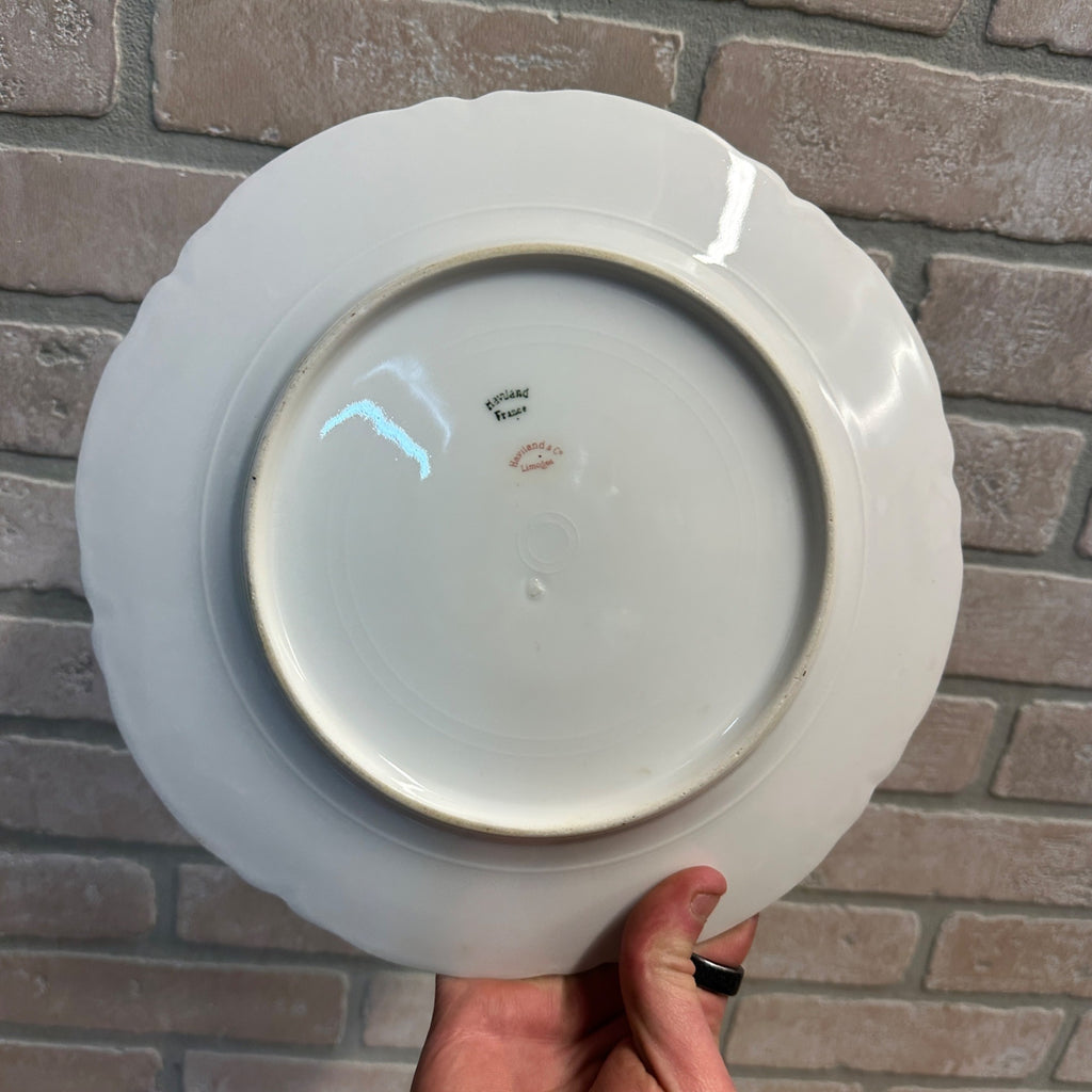 (4) Haviland & Co Clover Leaf 9 1/2" Dinner Plates Chipped