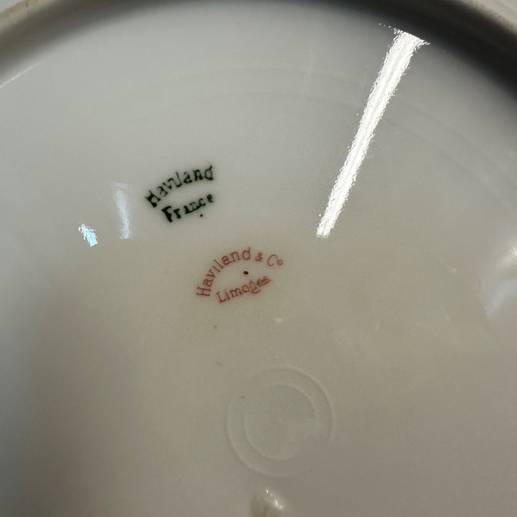 (4) Haviland & Co Clover Leaf 9 1/2" Dinner Plates Chipped