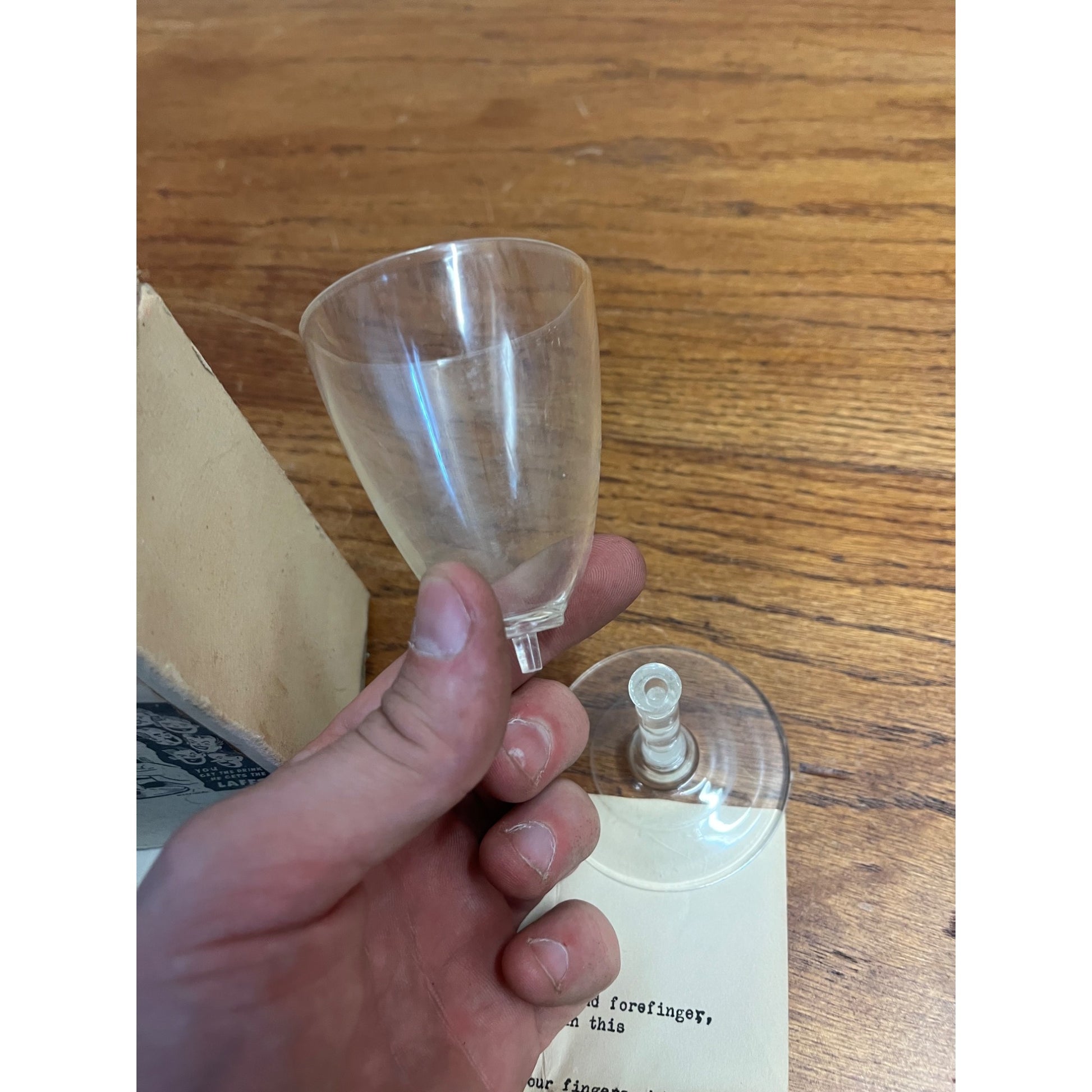 Vintage 1950s Stan Payne's Laff Glass Magic Trick Magician Novelty Gag Gift