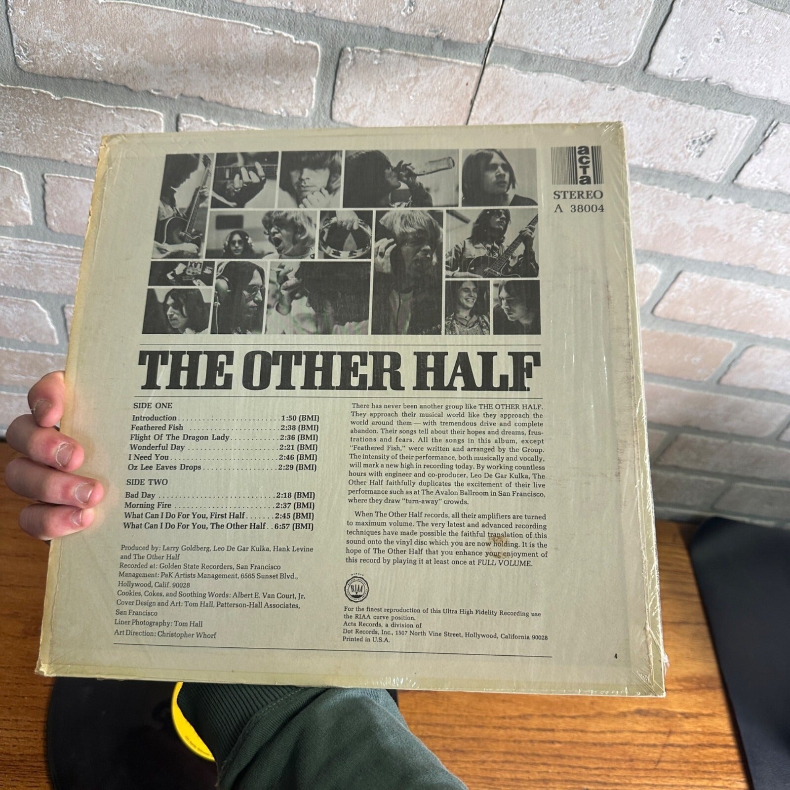 1968 The Other Half Psych Stereo ACTA A-38004 Vinyl LP