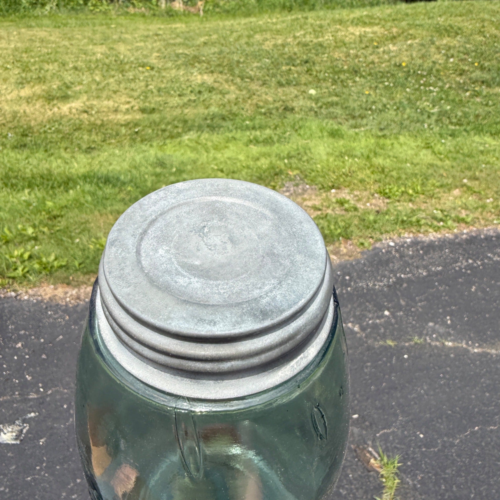 Vintage Mason Jar Patent Nov. 30th 1858 C Half Gallon Aqua Green