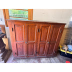 Antique 1880s Primitive Pine Pantry Cabinet Cupboard Farmhouse — Needs Work