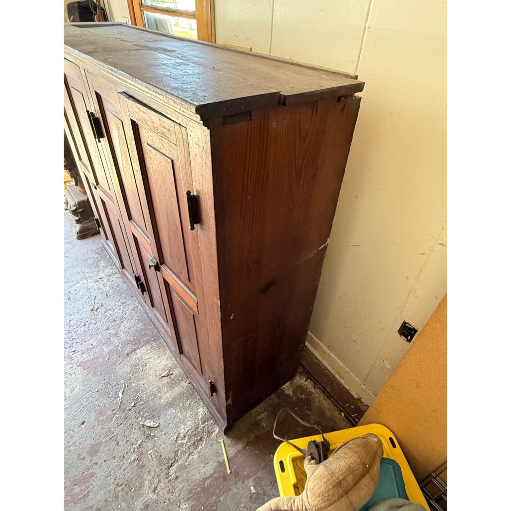 Antique 1880s Primitive Pine Pantry Cabinet Cupboard Farmhouse — Needs Work