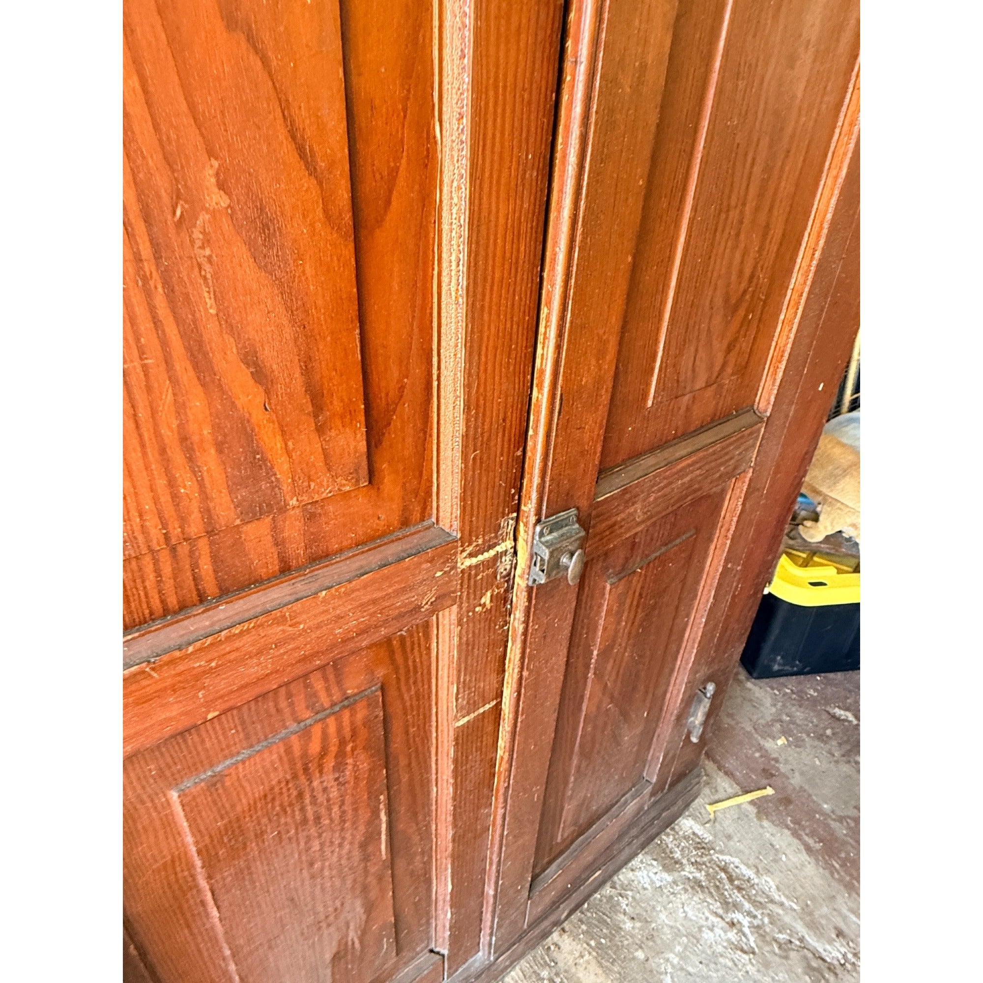 Antique 1880s Primitive Pine Pantry Cabinet Cupboard Farmhouse — Needs Work