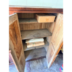 Antique 1880s Primitive Pine Pantry Cabinet Cupboard Farmhouse — Needs Work