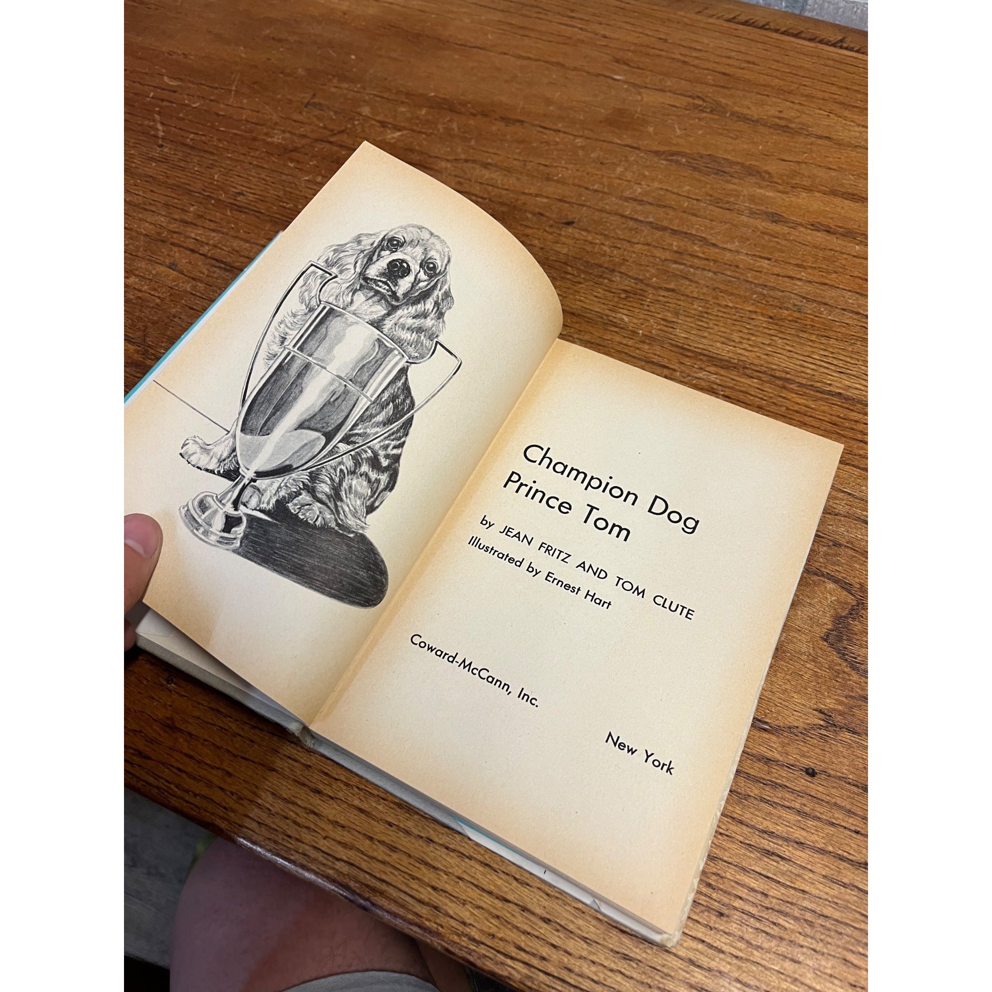 1959 Champion Dog Prince Tom By Jean Fritz & Tom Clute Weekly Reader Children's Book Club Edition Hardcover With Dust Jacket American Cocker