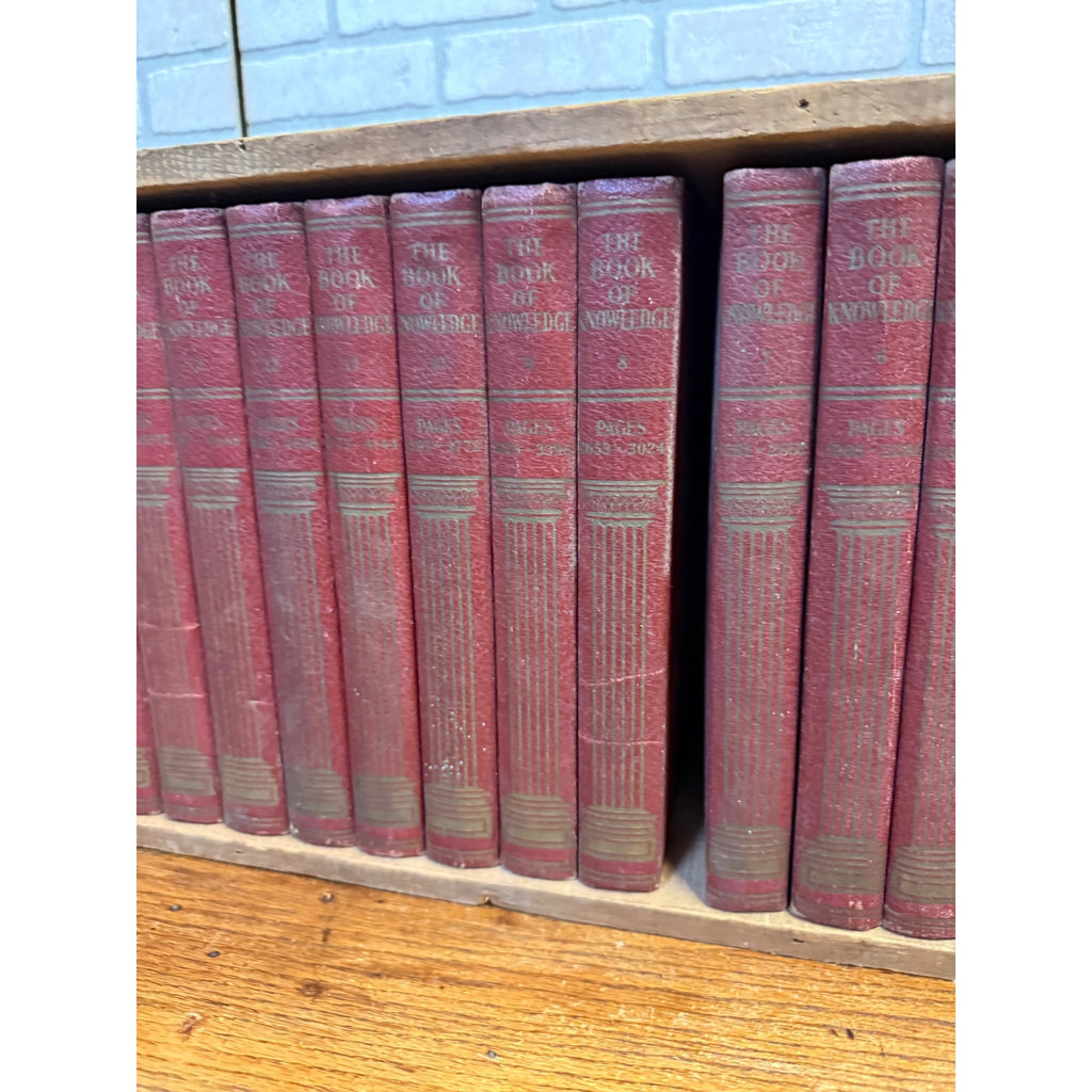 Vintage Book of Knowledge Children's Books Lot W/ Original Shipping Crate