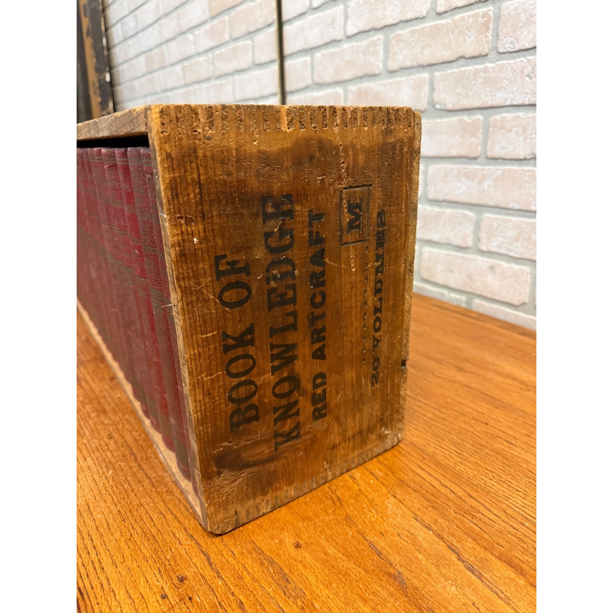 Vintage Book of Knowledge Children's Books Lot W/ Original Shipping Crate
