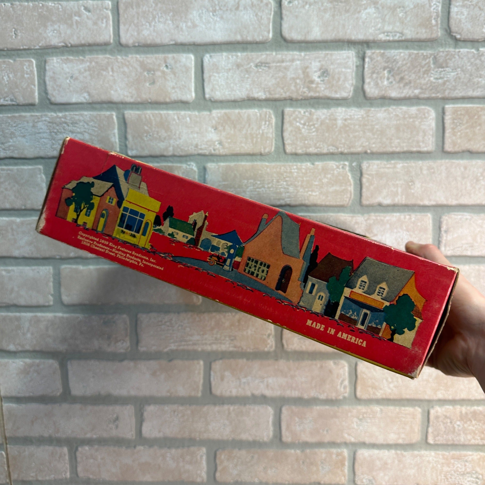 SCARCE 1939 Popeye Thimble Theatre Playhouse w/ Figures and Box