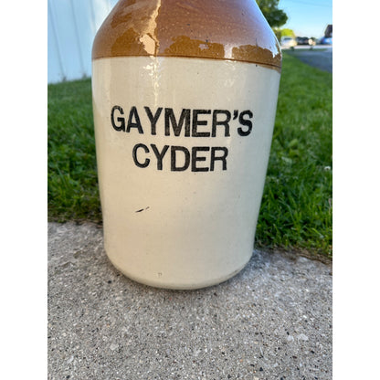 Vintage Stoneware Gaymer Cyder Apple Cider Jug Crock Dispenser Advertising