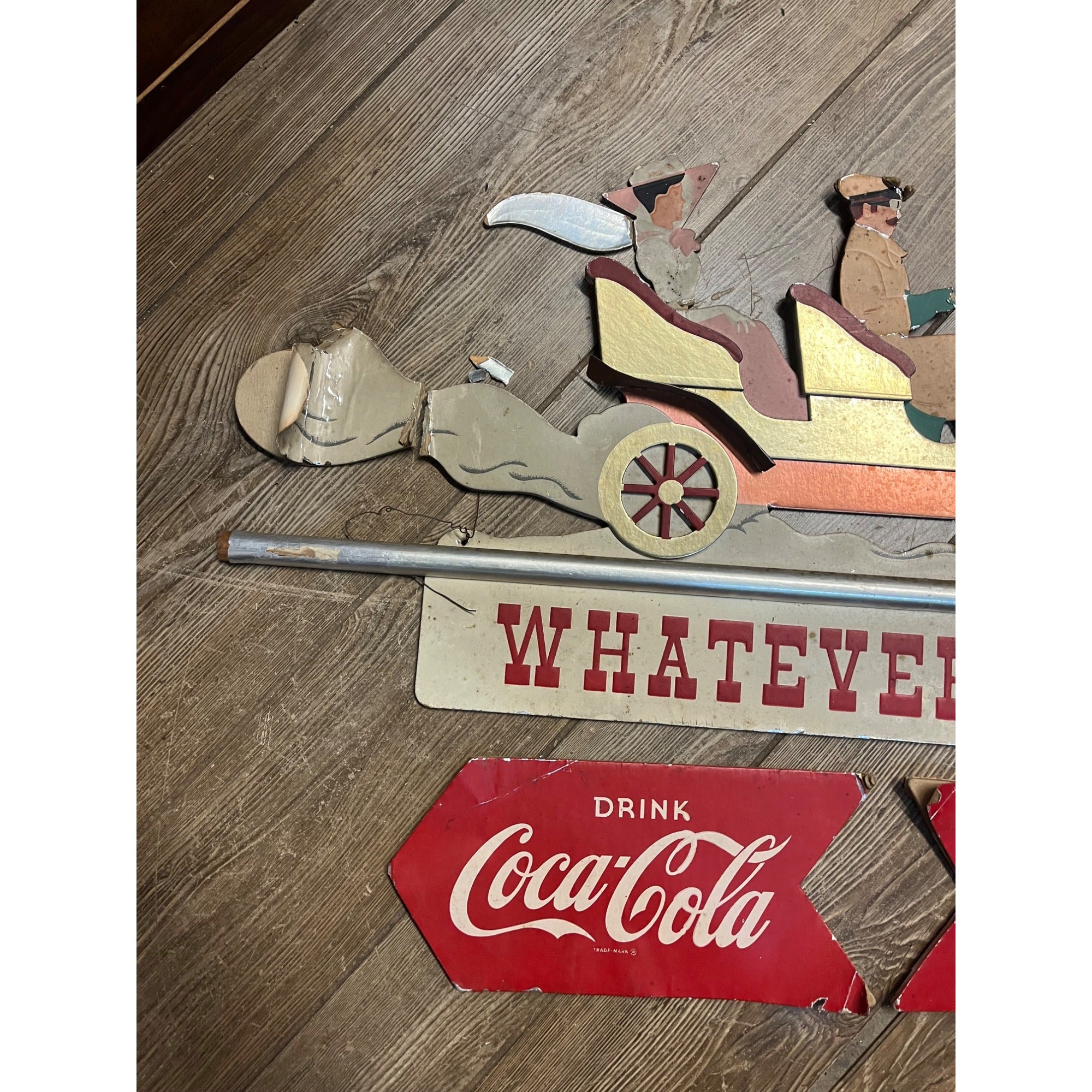 SCARCE c1939 Coca Cola "Whatever You Do" Advertising Festoon Display Sign