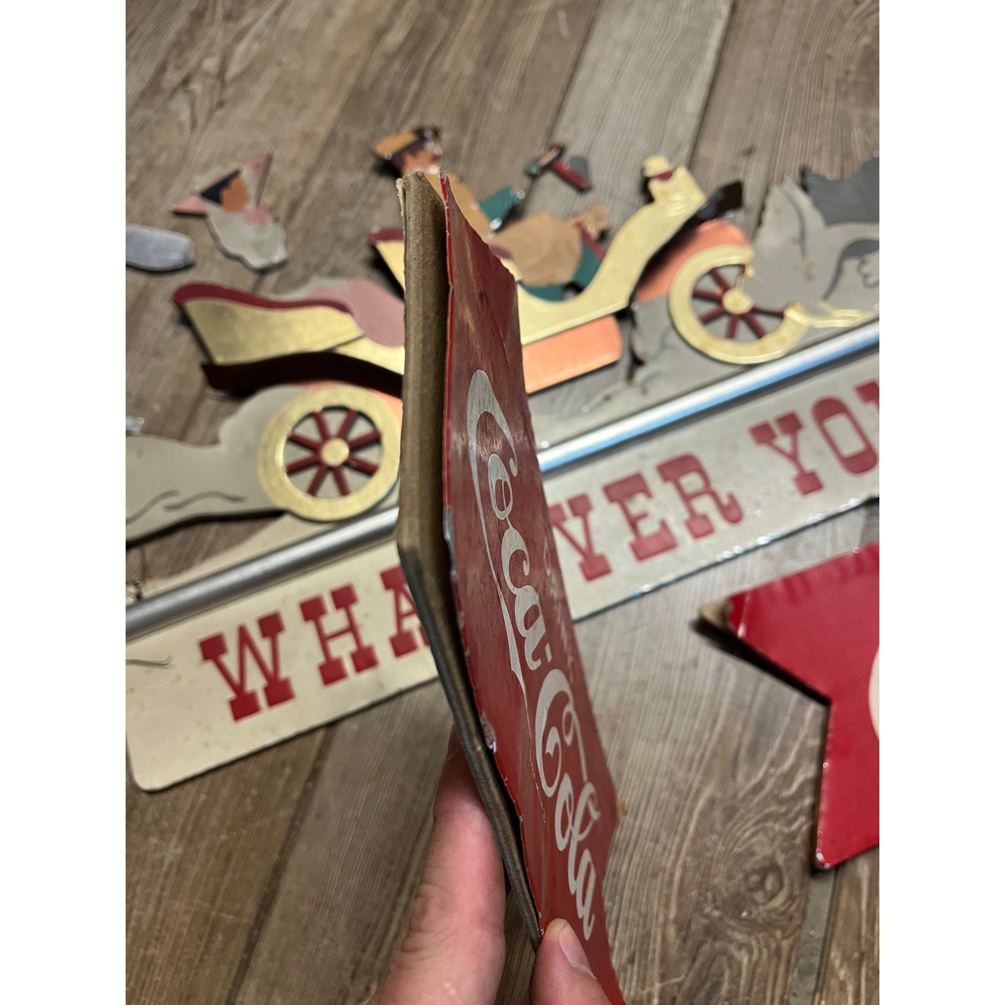 SCARCE c1939 Coca Cola "Whatever You Do" Advertising Festoon Display Sign