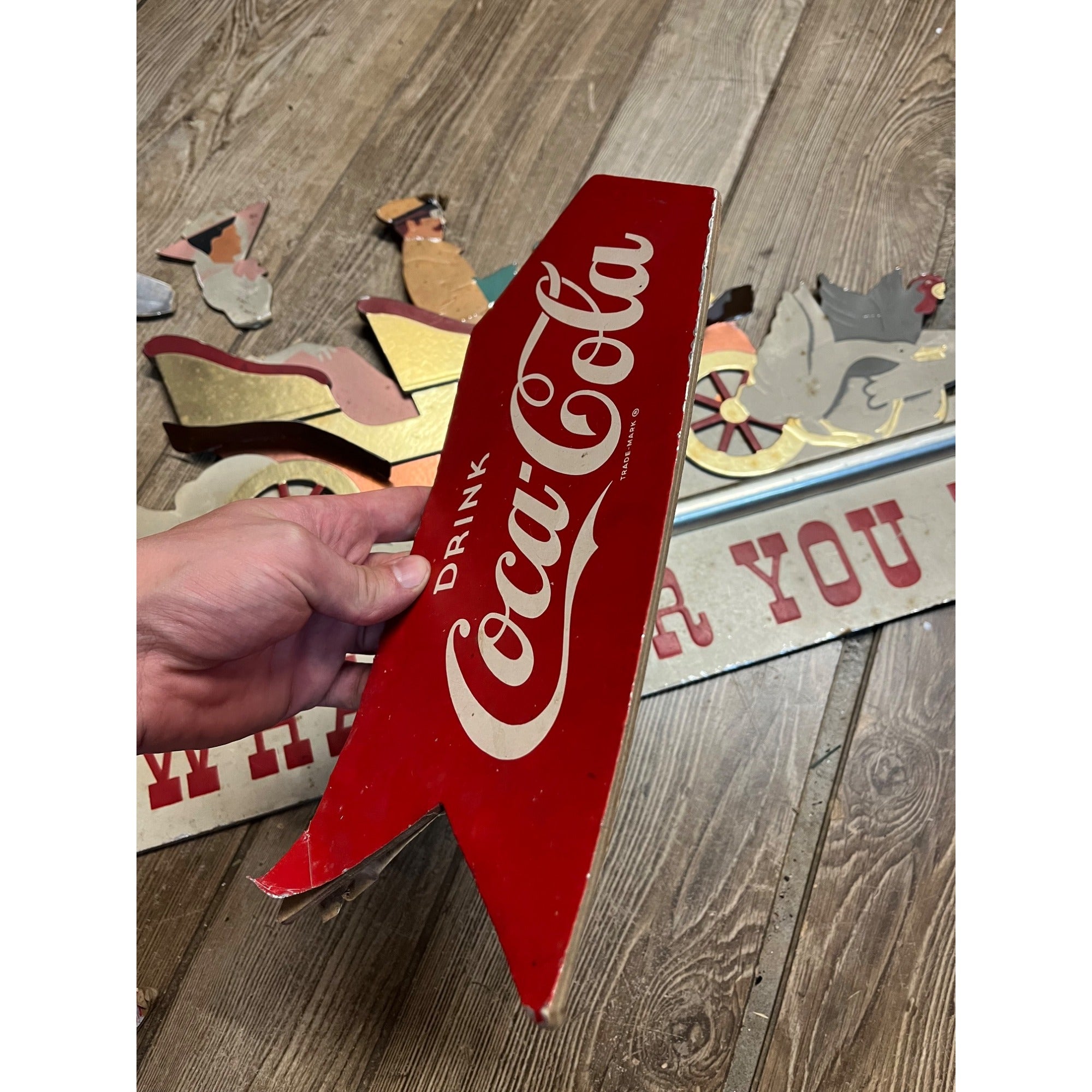 SCARCE c1939 Coca Cola "Whatever You Do" Advertising Festoon Display Sign
