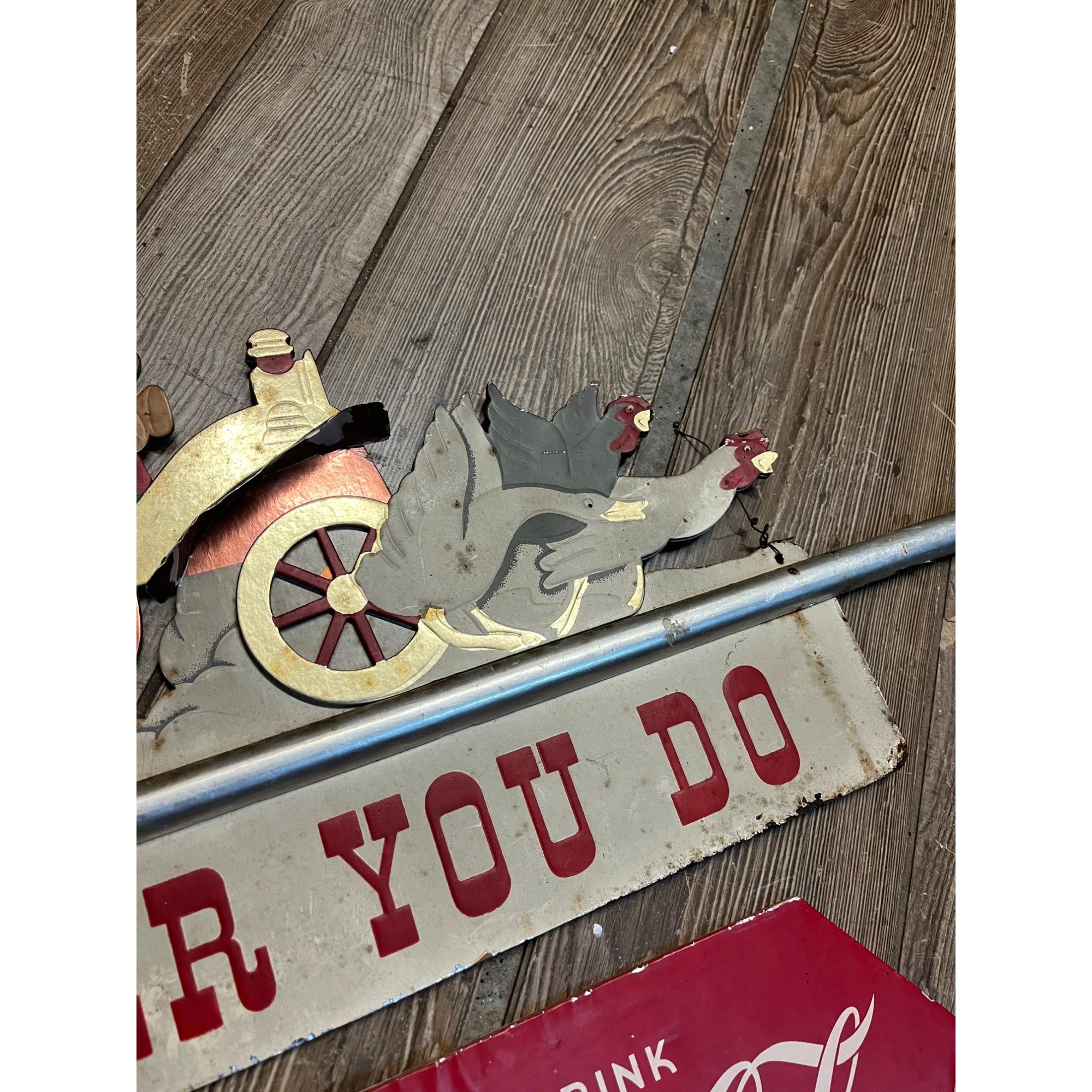 SCARCE c1939 Coca Cola "Whatever You Do" Advertising Festoon Display Sign