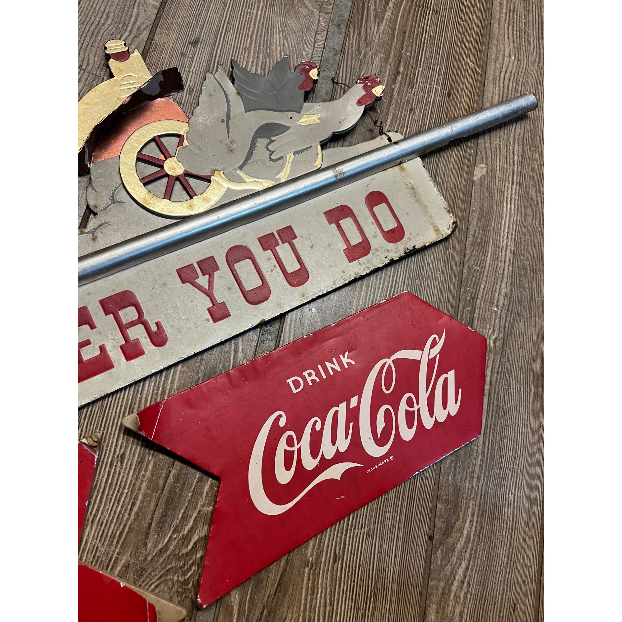 SCARCE c1939 Coca Cola "Whatever You Do" Advertising Festoon Display Sign