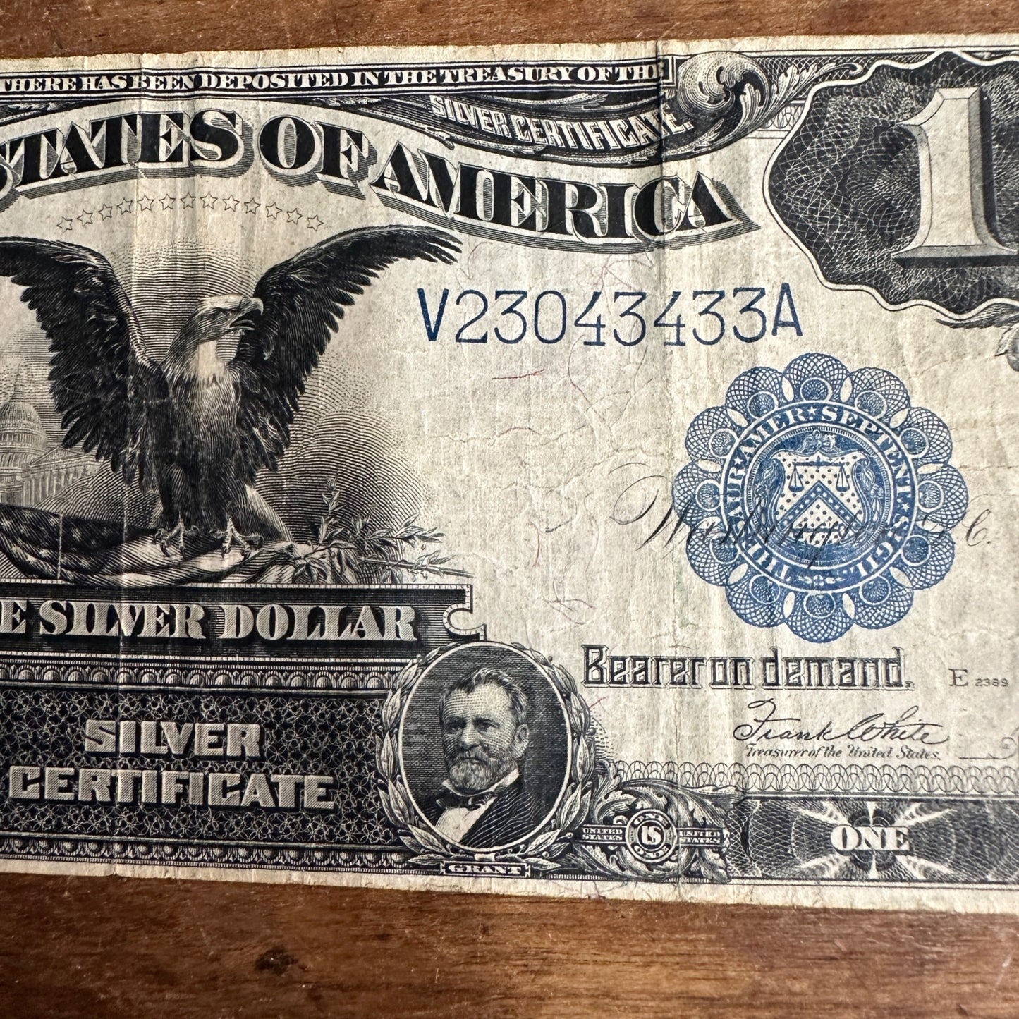 1899 Black Eagle $1 Silver Certificate Note Bill One Dollar VF