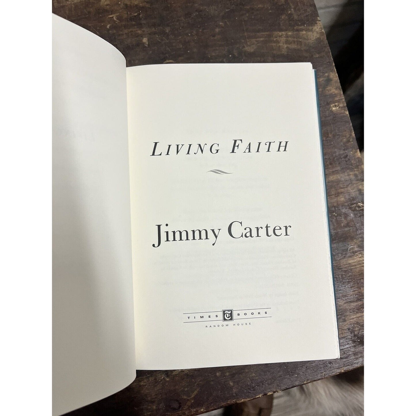 Jimmy Carter SIGNED "Living Faith" Hardcover Book Autographed