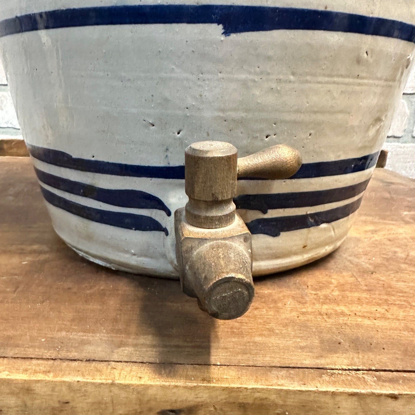 SCARCE Vintage Hibbard Spencer & Bartlett Cruso Stoneware 3 Gal Water Cooler OVB