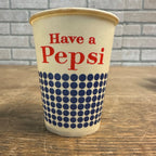 Vintage Have A Pepsi Dot 4oz Sample Soda Promotional Wax Paper Cup Pepsi Cola