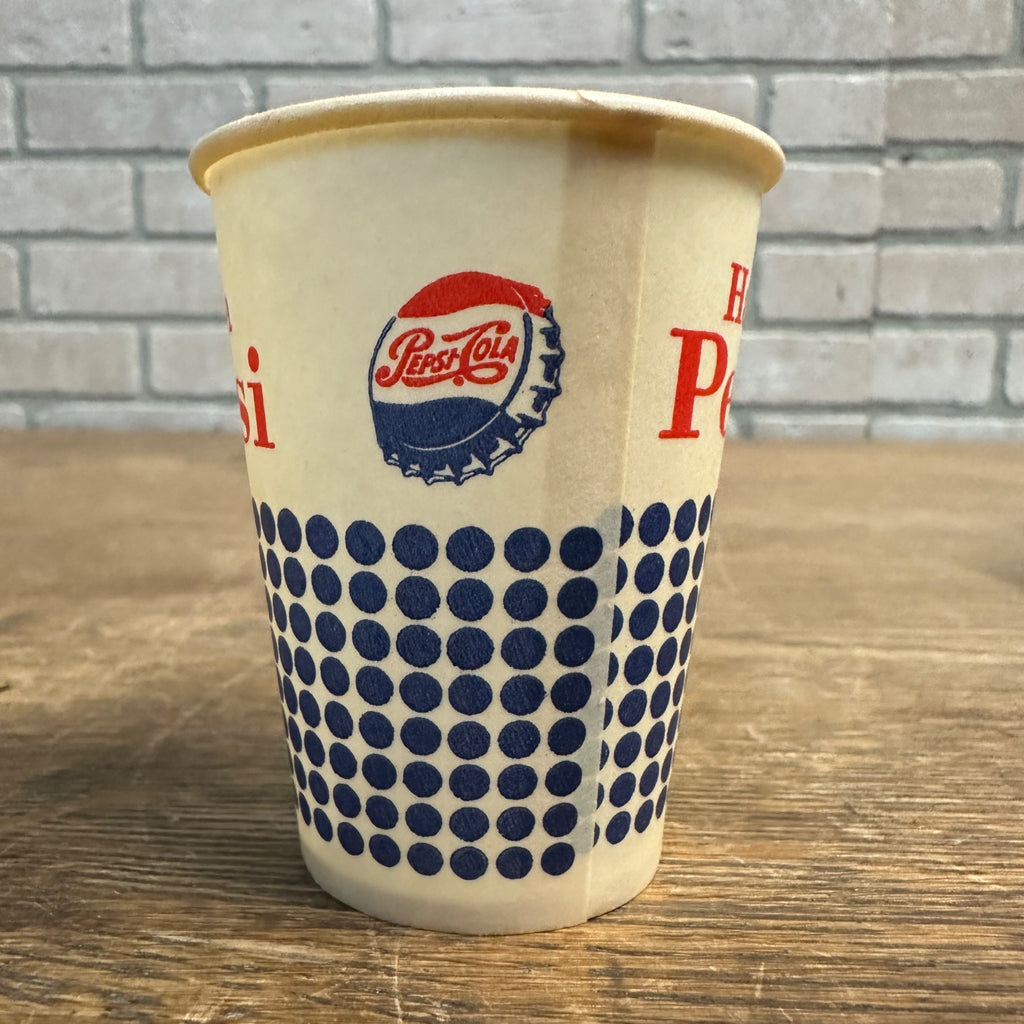 Vintage Have A Pepsi Dot 4oz Sample Soda Promotional Wax Paper Cup Pepsi Cola