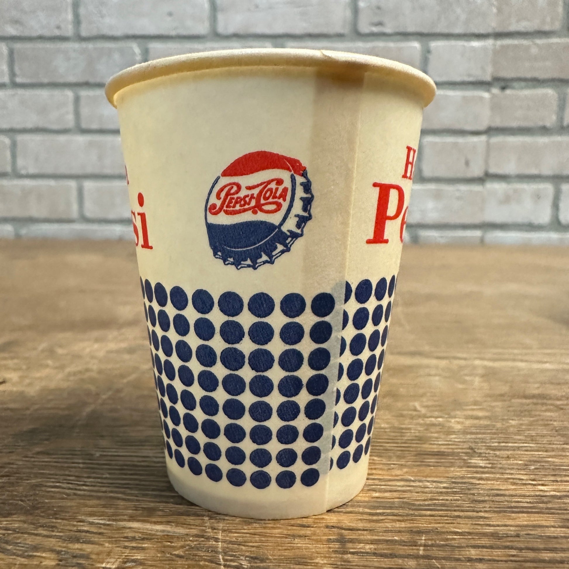 Vintage Have A Pepsi Dot 4oz Sample Soda Promotional Wax Paper Cup Pepsi Cola