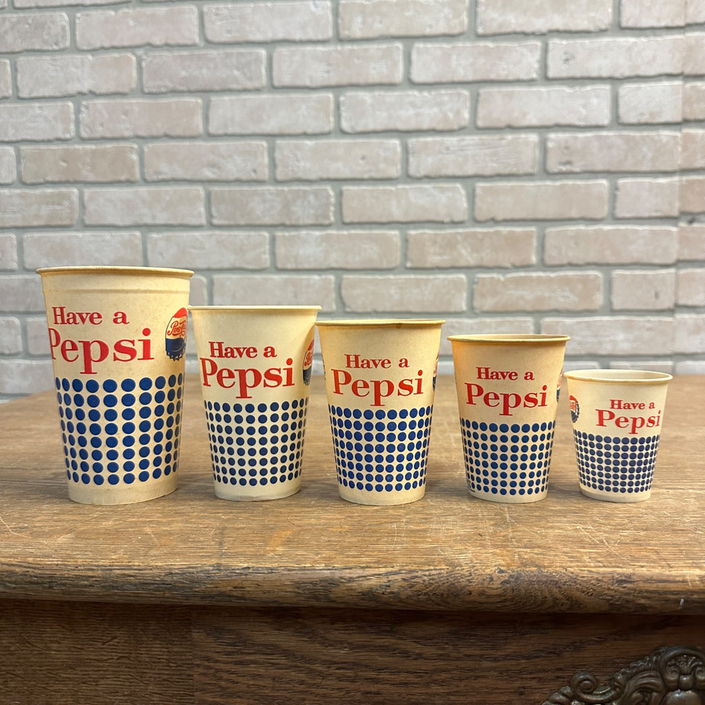 Vintage Have A Pepsi Dot 4oz Sample Soda Promotional Wax Paper Cup Pepsi Cola