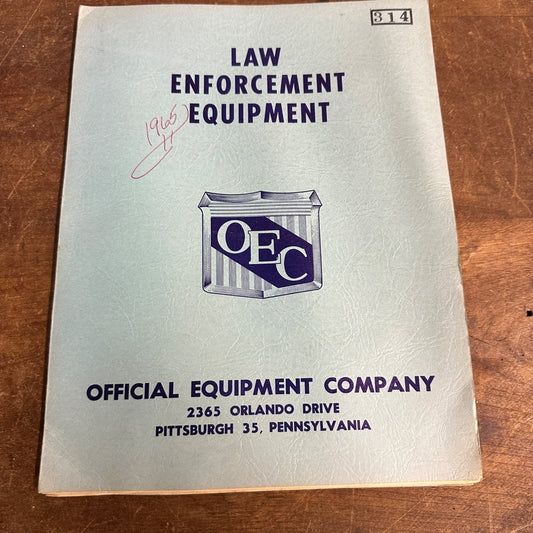 Vintage 1960s Law Enforcement Equipment Catalog OEC Badges, Sirens, Batons ++