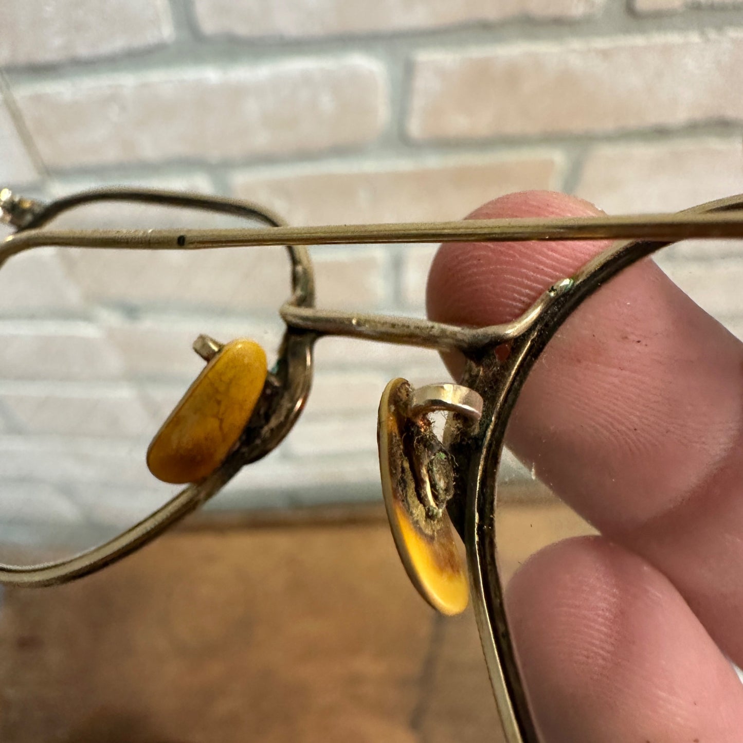 Antique Gold Filled Eyeglasses Eye Glasses W/ Case Marked 10 Fulvue 1/10 12kt GF