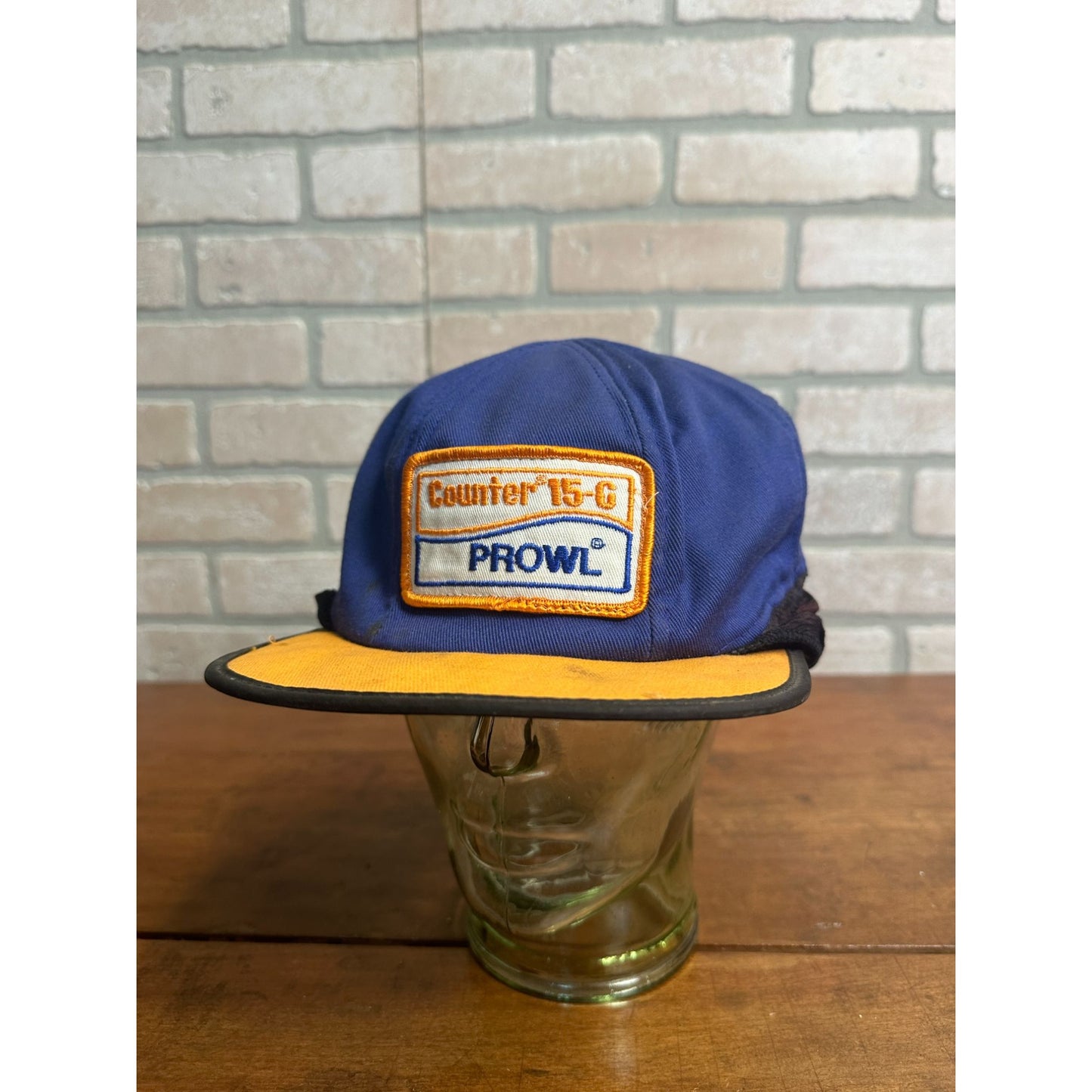 Vintage Yellow Blue Counter 15-C Prowl Agriculture Ag Farm hat Snapback Cap