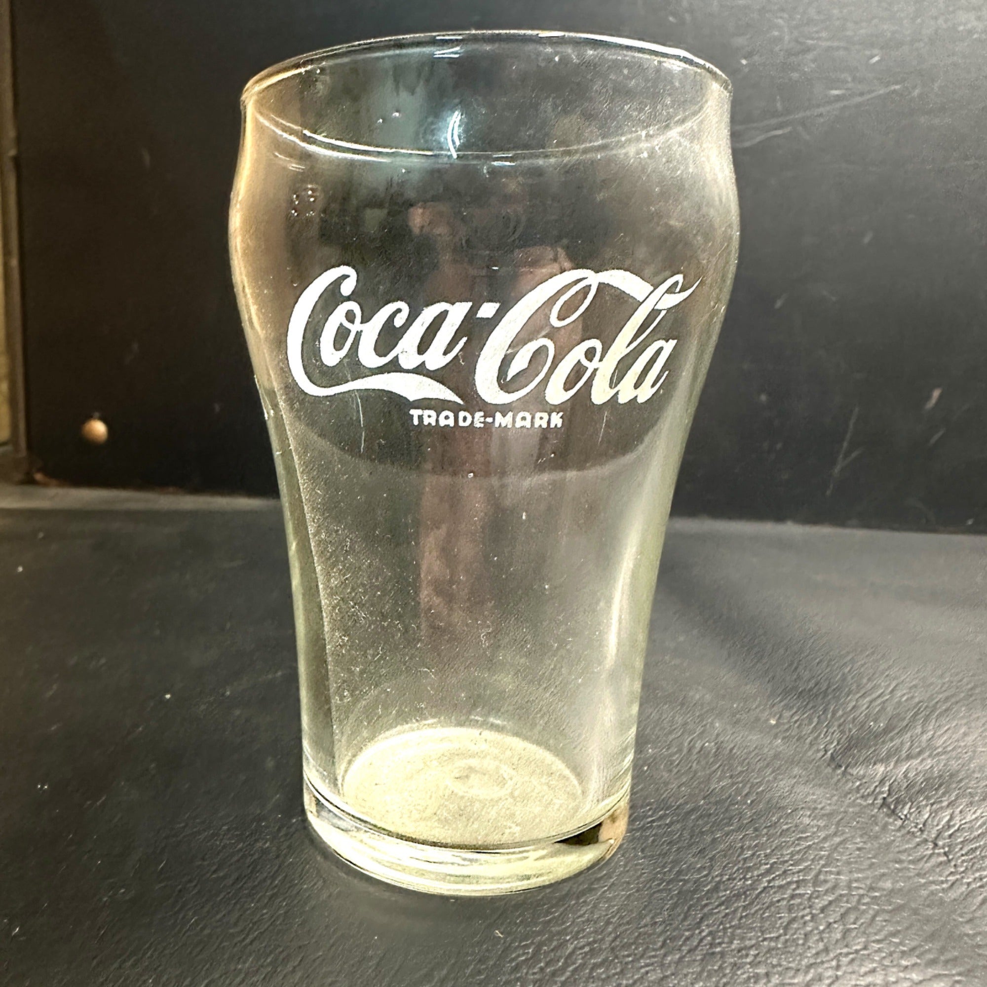 Circa 1941 Coca Cola Bell Shaped Acid Etched Glass With Trade Mark Under Logo AG796