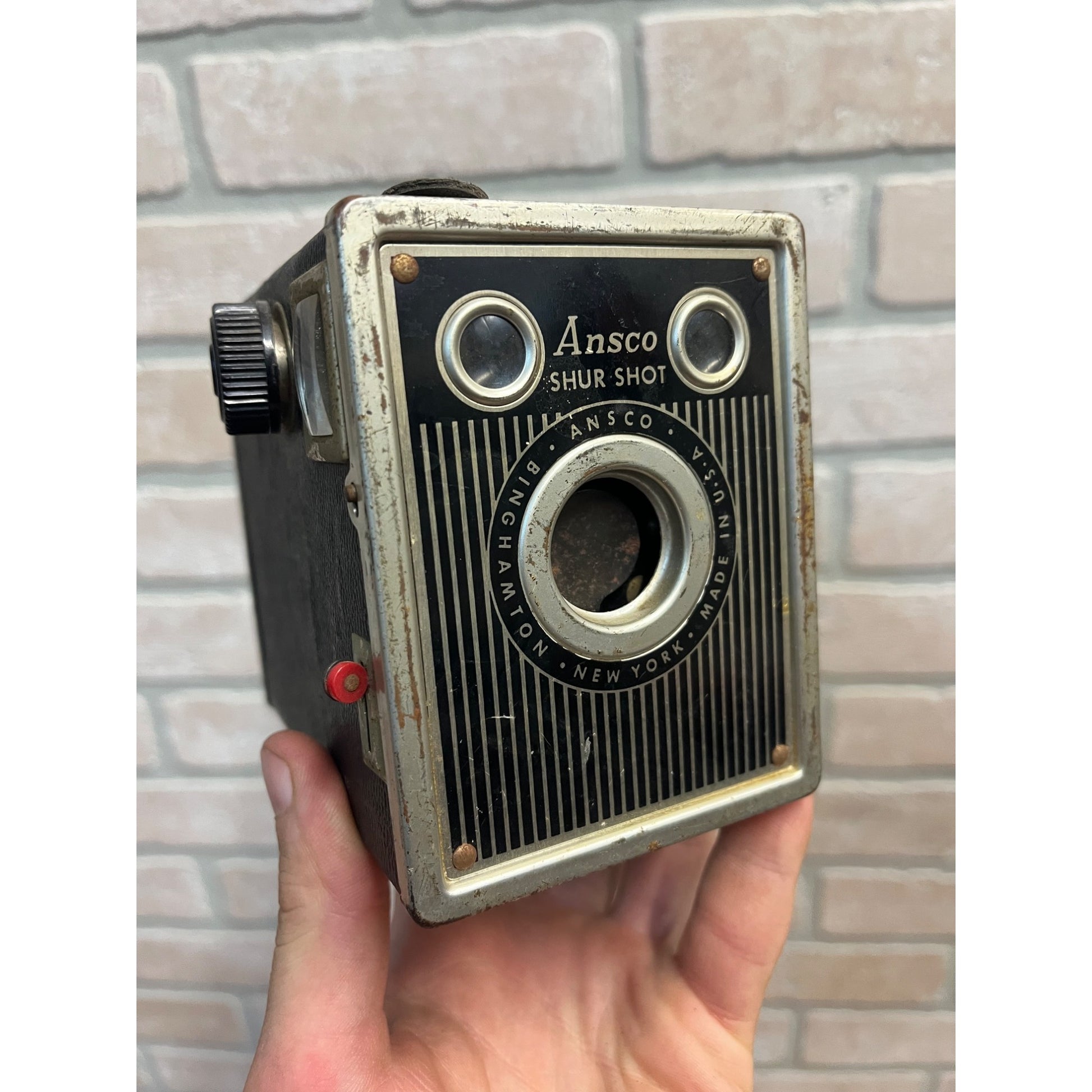 Vintage 1930s Ansco Shur Shot Box 120 Film Camera - Untested