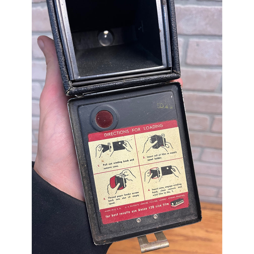 Vintage 1930s Ansco Shur Shot Box 120 Film Camera - Untested