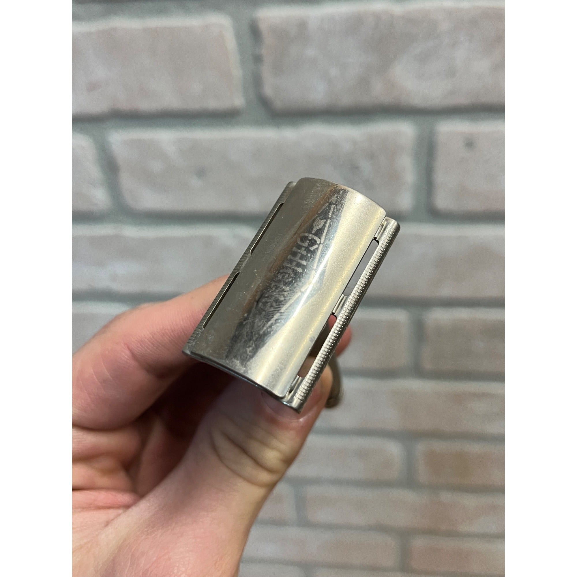 1955 A3 Gillette Ball Tech Double Edge Safety Razor in Original Box & Sleeve