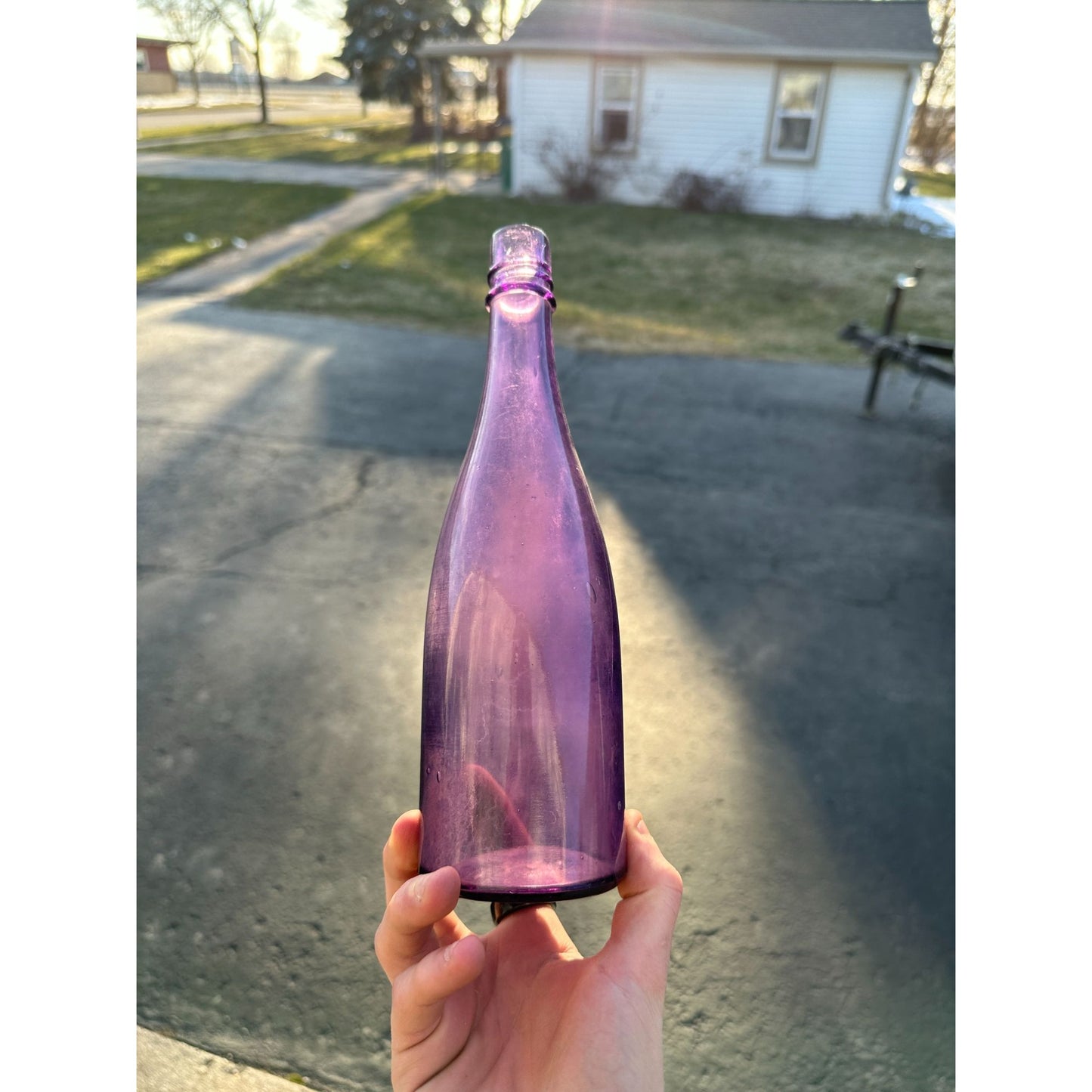 1800s PACIFIC VINEGAR AND PICKLE WORKS PURPLE AMETHYST SAN FRANCISCO BOTTLE