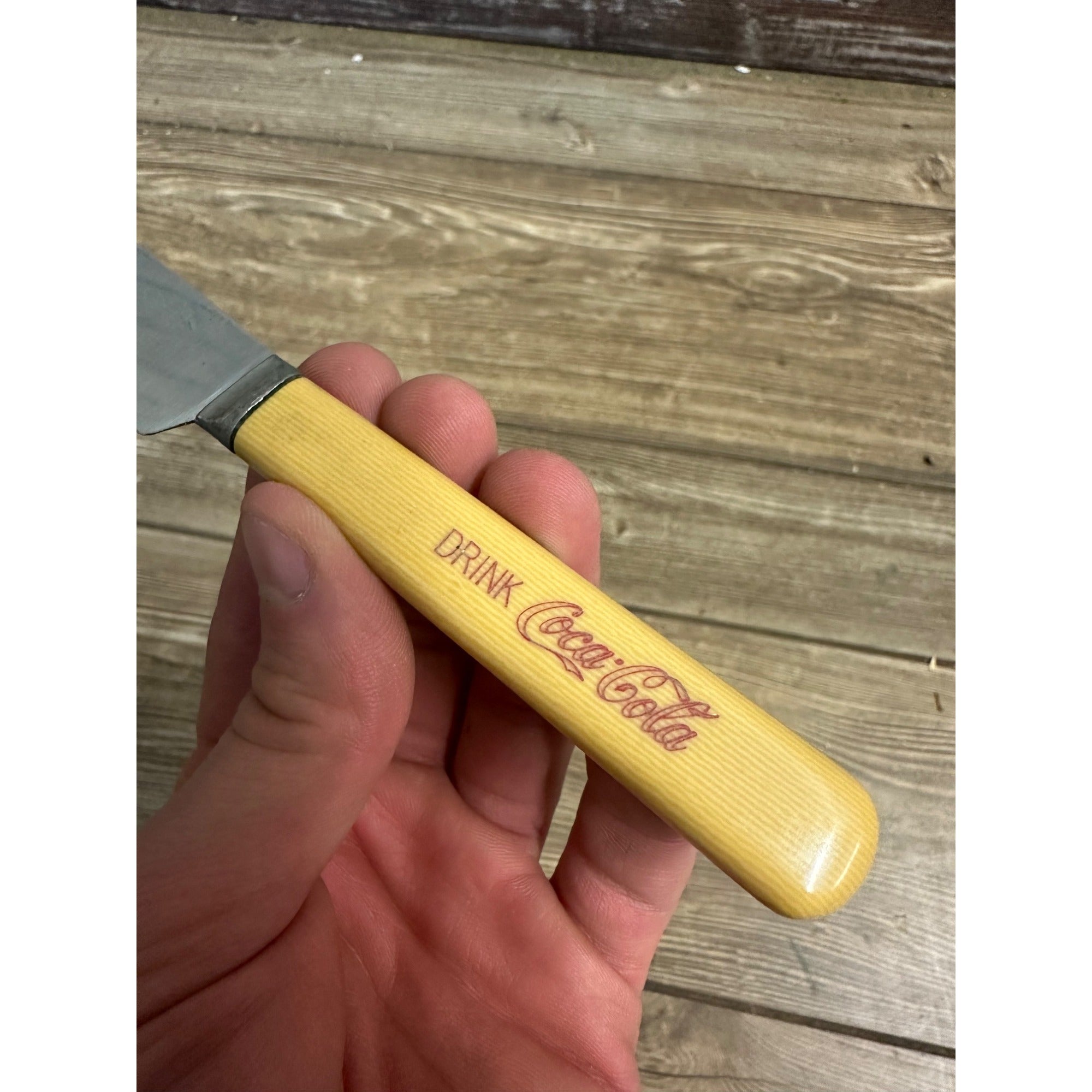 RARE Vintage 1930s Coca Cola Butter Knife Advertising Bakelite Handle Meriden