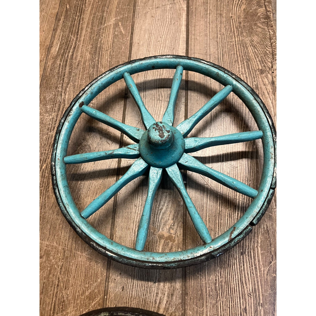 Antique Vintage Wooden Spoke Wagon Goat Cart Pedal Car Buggy Wheels 12" Dia