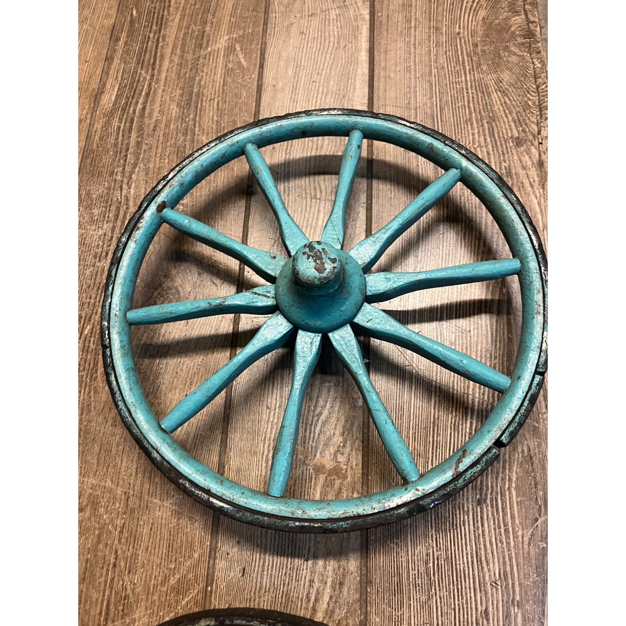 Antique Vintage Wooden Spoke Wagon Goat Cart Pedal Car Buggy Wheels 12" Dia
