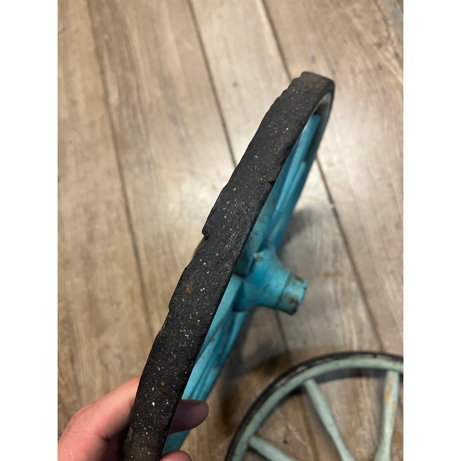 Antique Vintage Wooden Spoke Wagon Goat Cart Pedal Car Buggy Wheels 12" Dia