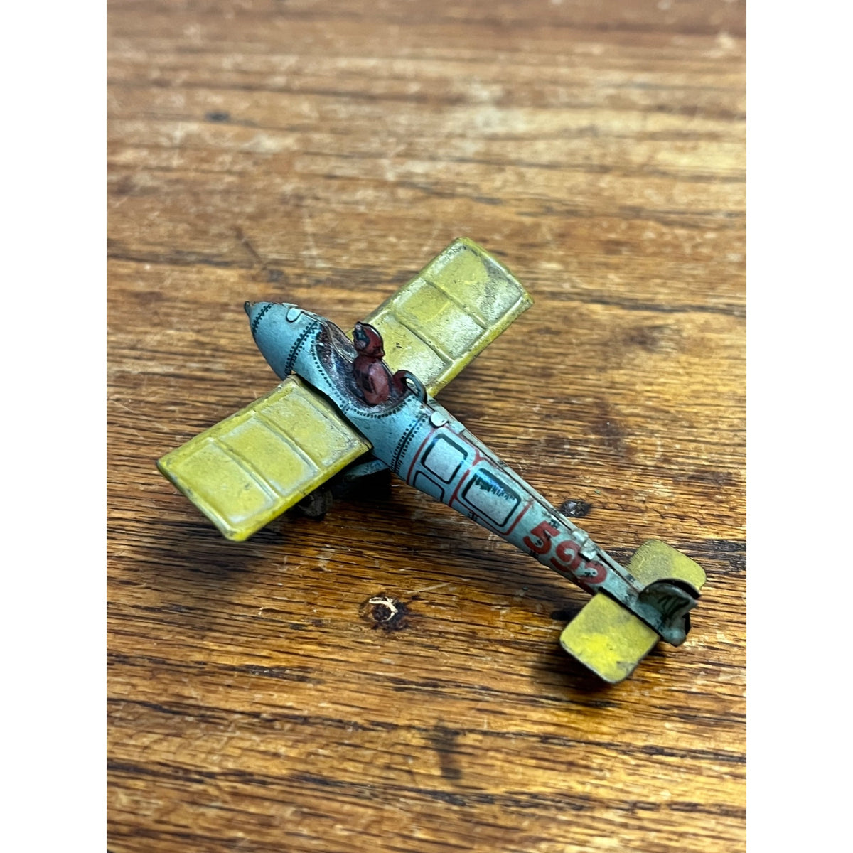 Vintage Rare Antique 1930s Distler Penny Toy Tin Litho 592 Airplane Germany