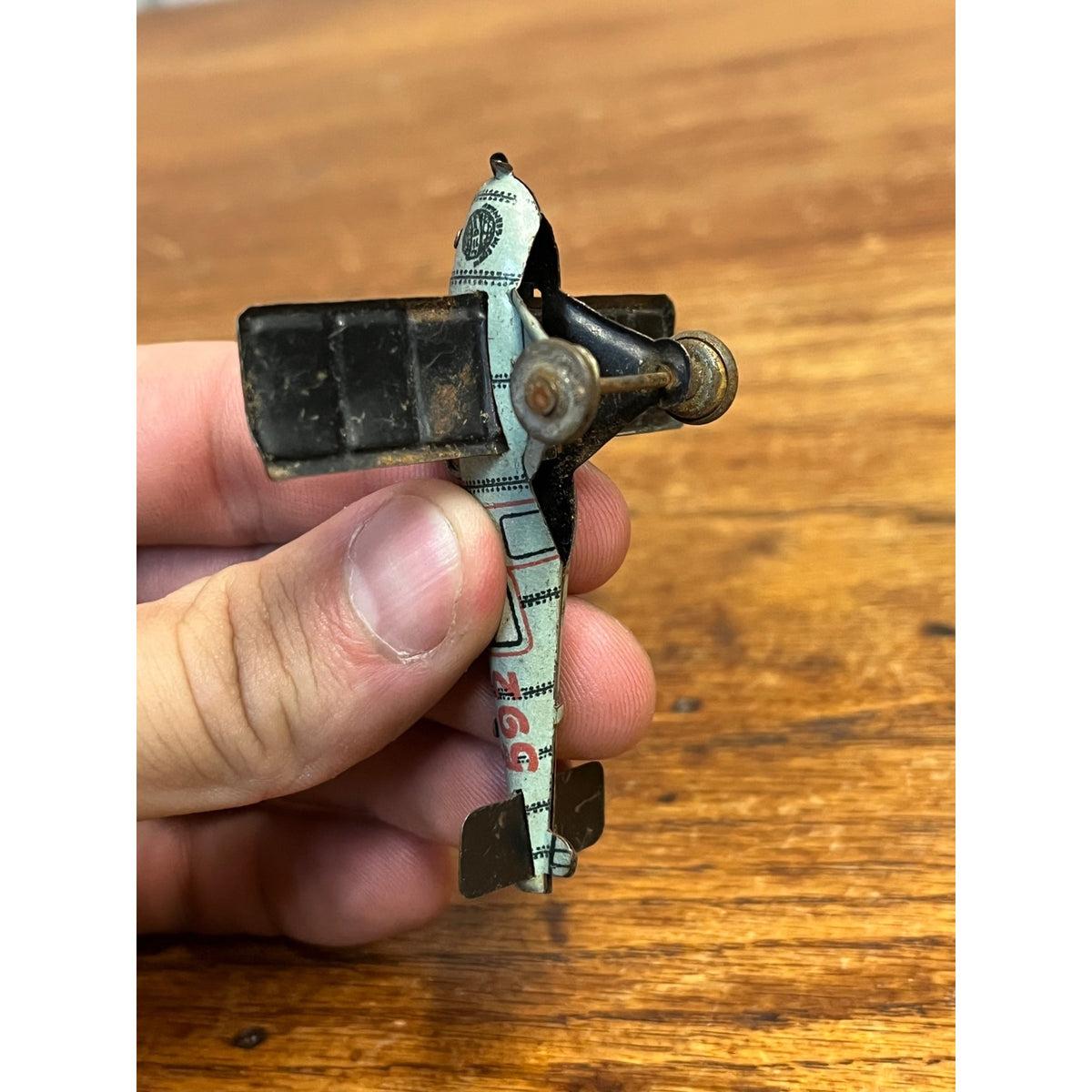 Vintage Rare Antique 1930s Distler Penny Toy Tin Litho 592 Airplane Germany